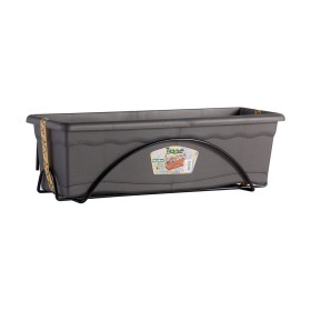 Jardinière avec support Plastiken Anthracite polypropylène 60 x 24 cm: Plus de 300.000 produits de grandes marques en vente dire