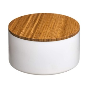 Boîte de rangement avec couvercle 5five Simply Smart Natureo Blanc Naturel verre Bambou ABS ø 13,5 x 7 cm: Plus de 300.000 produ