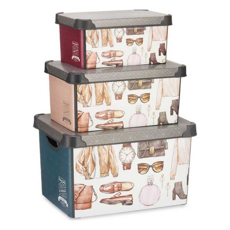 Jeu de Caisses de Rangement Empilables Kipit Vintage Plastique Vintage: Plus de 300.000 produits de grandes marques en vente dir