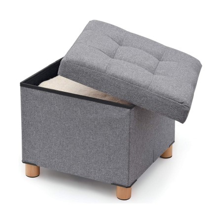 Pouf Domopak Living Gris 38 x 38 x 34 cm Polyester: Plus de 300.000 produits de grandes marques en vente directe à prix usine su