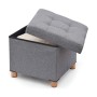 Pouf Domopak Living Gris 38 x 38 x 34 cm Polyester: Plus de 300.000 produits de grandes marques en vente directe à prix usine su