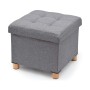 Pouf Domopak Living Gris 38 x 38 x 34 cm Polyester: Plus de 300.000 produits de grandes marques en vente directe à prix usine su