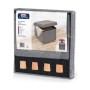 Pouf Domopak Living Gris 38 x 38 x 34 cm Polyester: Plus de 300.000 produits de grandes marques en vente directe à prix usine su