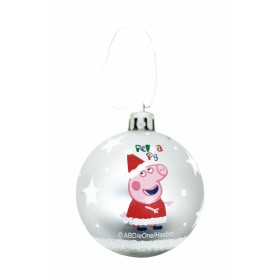 Boule de Noël Peppa Pig Cosy corner Argenté 10 Unités Plastique (Ø 6 cm): Plus de 300.000 produits de grandes marques en vente d