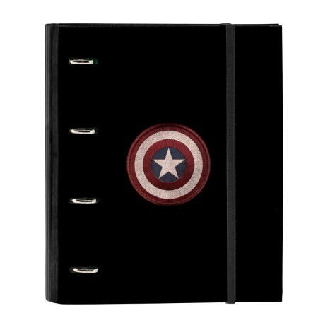 Reliure à anneaux Capitán América Noir (27 x 32 x 3.5 cm): Plus de 300.000 produits de grandes marques en vente directe à prix u
