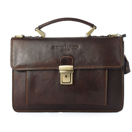 Sac-à-main Femme Maison Heritage EDMOND-MARRON-FONCE Marron 26 x 18 x 8 cm: Plus de 300.000 produits de grandes marques en vente