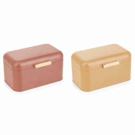 Corbeille à Pain DKD Home Decor 30,50 x 20,7 x 15 cm Métal Terre cuite Jaune Vintage (2 Unités): Plus de 300.000 produits de gra