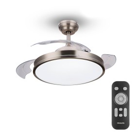 Ventilateur de Plafond avec Lumière Philips Atlas 35 W 28 W 4500 Lm nickel (2700 K): Plus de 300.000 produits de grandes marques