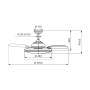 Ventilateur de Plafond avec Lumière Philips Atlas 35 W 28 W 4500 Lm nickel (2700 K): Plus de 300.000 produits de grandes marques