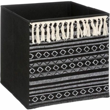 Panier décoratif Five Etnic Avec franges 31 x 31 x 31 cm Noir Polyester Plastique: Plus de 300.000 produits de grandes marques e