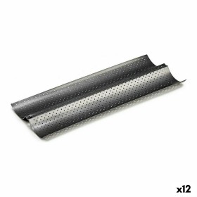 Moule pour Baguettes Kinvara CK62863-21 Gris foncé Métal Acier au carbone 16 x 2,5 x 38 cm Pain (12 Unités): Plus de 300.000 pro