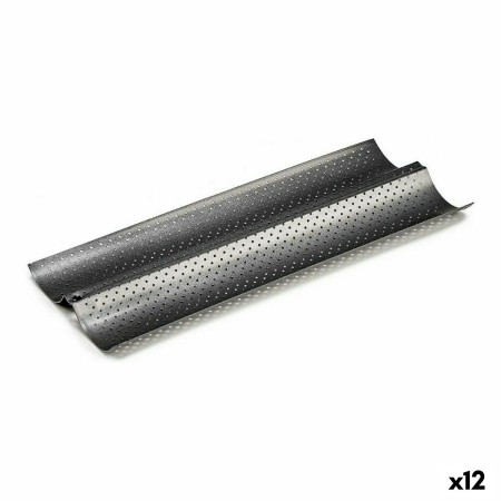 Moule pour Baguettes Kinvara CK62863-21 Gris foncé Métal Acier au carbone 16 x 2,5 x 38 cm Pain (12 Unités): Plus de 300.000 pro