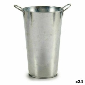 Cache-pot Ibergarden B00115-B Argenté Zinc 15 x 23,5 x 20 cm Avec des poignées (24 Unités): Plus de 300.000 produits de grandes 