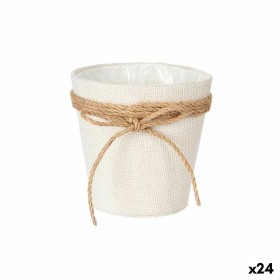 Cache-pot Ibergarden WY18-71 Blanc Marron Tissu Corde Plastique Lien 14 x 12,5 x 14 cm 14 x 14 x 14 cm (24 Unités): Plus de 300.