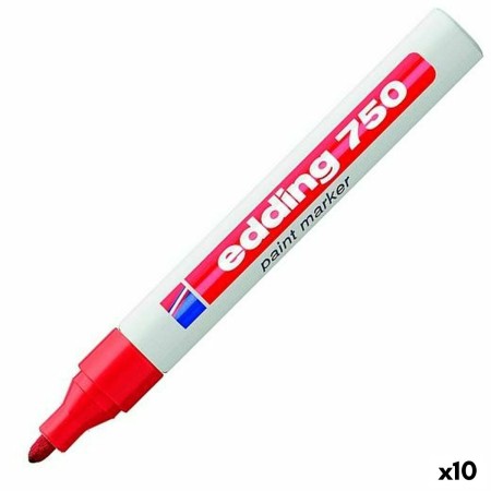 Marqueur permanent Edding 750 Rouge (10 Unités): Plus de 300.000 produits de grandes marques en vente directe à prix usine sur c
