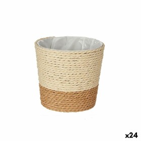 Cache-pot Ibergarden WY21-74 Marron Naturel Corde Plastique 11 x 10,5 x 11 cm (24 Unités): Plus de 300.000 produits de grandes m