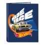 Reliure à anneaux Hot Wheels Speed club Orange Blue marine A4 (26.5 x 33 x 4 cm): Plus de 300.000 produits de grandes marques en