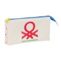 Trousse Fourre-Tout Triple Benetton Topitos Blanc (22 x 12 x 3 cm): Plus de 300.000 produits de grandes marques en vente directe