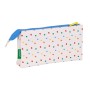 Trousse Fourre-Tout Triple Benetton Topitos Blanc (22 x 12 x 3 cm): Plus de 300.000 produits de grandes marques en vente directe
