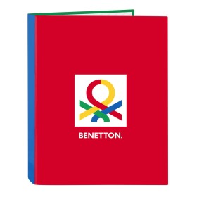 Reliure à anneaux Benetton Pop Gris A4 (26.5 x 33 x 4 cm): Plus de 300.000 produits de grandes marques en vente directe à prix u