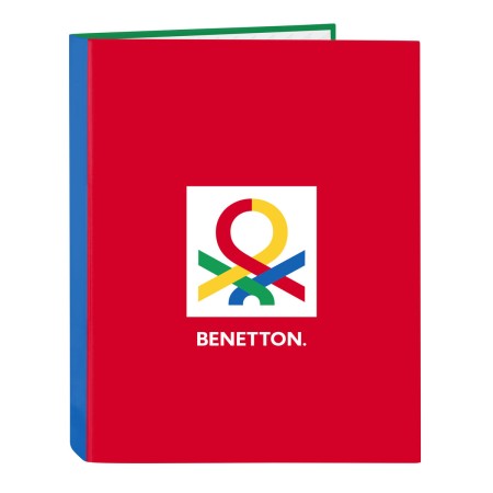 Reliure à anneaux Benetton Pop Gris A4 (26.5 x 33 x 4 cm): Plus de 300.000 produits de grandes marques en vente directe à prix u