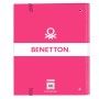 Reliure à anneaux Benetton Raspberry Fuchsia (27 x 32 x 3.5 cm): Plus de 300.000 produits de grandes marques en vente directe à 
