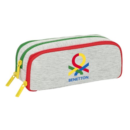 Trousse Fourre-Tout Triple Benetton Pop Gris (21 x 8 x 8 cm): Plus de 300.000 produits de grandes marques en vente directe à pri