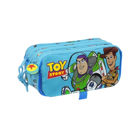 Trousse Fourre-Tout Triple Toy Story Ready to play Bleu clair (21,5 x 10 x 8 cm): Plus de 300.000 produits de grandes marques en