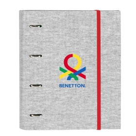 Reliure à anneaux Benetton Pop Gris (27 x 32 x 3.5 cm): Plus de 300.000 produits de grandes marques en vente directe à prix usin