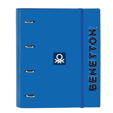 Reliure à anneaux Benetton Deep water Bleu (27 x 32 x 3.5 cm): Plus de 300.000 produits de grandes marques en vente directe à pr