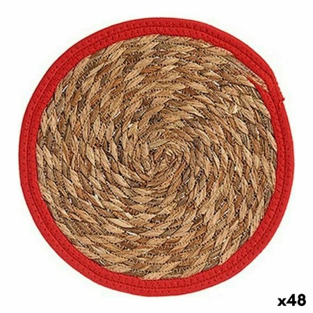 Dessous de plat Naturel Rouge Fibre naturelle (30 x 1 x 30 cm) (48 Unités): Plus de 300.000 produits de grandes marques en vente