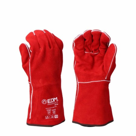 Gants de travail EDM Rouge Kevlar Coton Daim Soudeurs: Plus de 300.000 produits de grandes marques en vente directe à prix usine