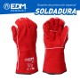 Gants de travail EDM Rouge Kevlar Coton Daim Soudeurs: Plus de 300.000 produits de grandes marques en vente directe à prix usine