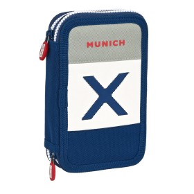 Trousse Scolaire avec Accessoires Munich College Gris 12.5 x 19.5 x 4 cm (28 Pièces): Plus de 300.000 produits de grandes marque