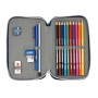 Trousse Scolaire avec Accessoires Munich College Gris 12.5 x 19.5 x 4 cm (28 Pièces): Plus de 300.000 produits de grandes marque