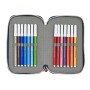 Trousse Scolaire avec Accessoires Munich College Gris 12.5 x 19.5 x 4 cm (28 Pièces): Plus de 300.000 produits de grandes marque