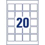 Étiquettes adhésives Avery Blanc 25 Volets 45 x 45 mm: Plus de 300.000 produits de grandes marques en vente directe à prix usine