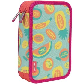 Plumier double Milan Frutikis Vert Orange 19,5 x 13 x 5 cm: Plus de 300.000 produits de grandes marques en vente directe à prix 