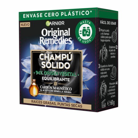 Champoing Solide Garnier Original Remedies Équilibrante Charbon de bois magnétique (60 g): Plus de 300.000 produits de grandes m