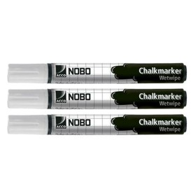 marqueur craie liquide Nobo Blanc (3 Pièces): Plus de 300.000 produits de grandes marques en vente directe à prix usine sur cade
