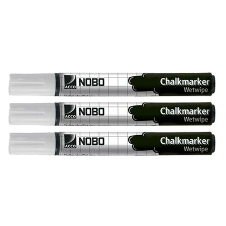 marqueur craie liquide Nobo Blanc (3 Pièces): Plus de 300.000 produits de grandes marques en vente directe à prix usine sur cade