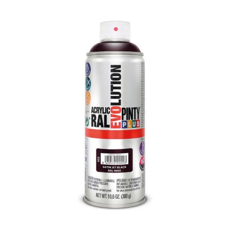 Peinture en spray Pintyplus Evolution RAL 9005 400 ml Satiné Jet Black: Plus de 300.000 produits de grandes marques en vente dir