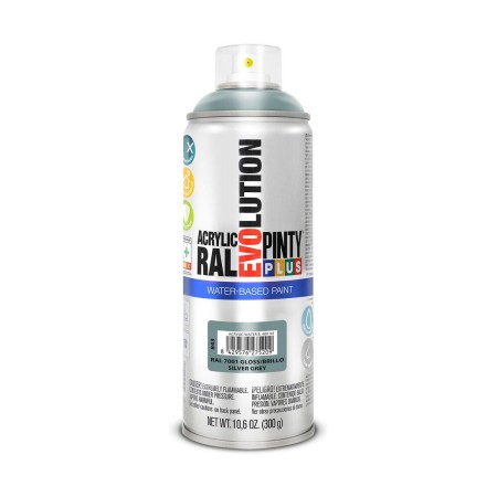Peinture en spray Pintyplus Evolution RAL 7001 400 ml Base d'eau Silver Grey: Plus de 300.000 produits de grandes marques en ven