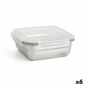 Boîte à lunch hermétique Bidasoa Theo 18,3,5 x 18,3 x 6,8 cm Argenté 1,2 L Métal: Plus de 300.000 produits de grandes marques en