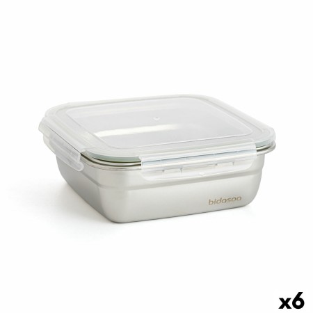 Boîte à lunch hermétique Bidasoa Theo 18,3,5 x 18,3 x 6,8 cm Argenté 1,2 L Métal: Plus de 300.000 produits de grandes marques en