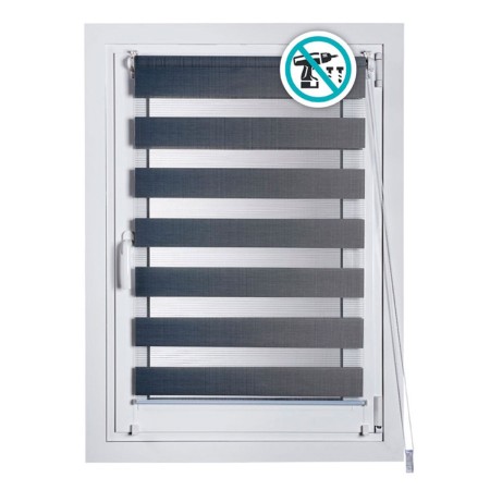Store à enrouleur Stor Planet Clip&Fix Night&Day Argenté 150 x 180 cm: Plus de 300.000 produits de grandes marques en vente dire