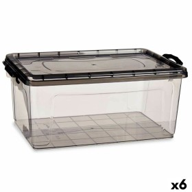 Boîte de rangement avec couvercle Kipit TP547-2 Anthracite Plastique 22 L (6 Unités): Plus de 300.000 produits de grandes marque