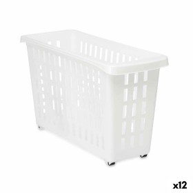 Panier Multi-usages Kipit G-327 Blanc Plastique 17,5 x 26 x 46 cm Avec des roues (12 Unités): Plus de 300.000 produits de grande