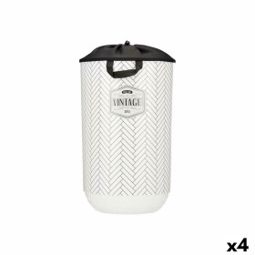 Panier à linge Kipit Vintage Blanc Plastique 40 L 34 x 52,5 x 34 cm (4 Unités): Plus de 300.000 produits de grandes marques en v