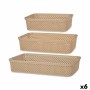 Jeu de plateaux organisateurs Kipit 041271-5 Beige Plastique Rectangulaire 6 Unités: Plus de 300.000 produits de grandes marques